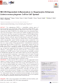 Cover page: RECON-Dependent Inflammation in Hepatocytes Enhances Listeria monocytogenes Cell-to-Cell Spread