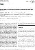 Cover page: Future Antarctic bed topography and its implications for ice sheet dynamics