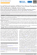 Cover page: Social Network Analysis of Ebola Virus Disease During the 2014 Outbreak in Sukudu, Sierra Leone