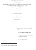 Cover page: Network Congestion and Performance Management