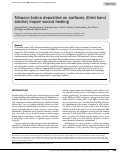 Cover page: Tobacco toxins deposited on surfaces (third hand smoke) impair wound healing.