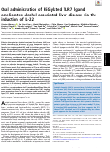 Cover page: Oral administration of PEGylated TLR7 ligand ameliorates alcohol-associated liver disease via the induction of IL-22.