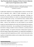 Cover page: Real-Time Quantitative Imaging of Failure Events in Materials 
under Load at Temperatures above 1700C