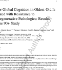 Cover page: Superior Global Cognition in Oldest-Old Is Associated with Resistance to Neurodegenerative Pathologies: Results from The 90+ Study