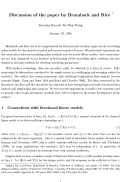 Cover page: Comments on "Smoothing Spline Models for the Analysis of Nested and Crosed Samples of Curves"