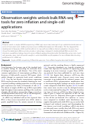 Cover page: Observation weights unlock bulk RNA-seq tools for zero inflation and single-cell applications