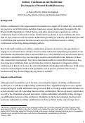 Cover page: Solitary Confinement and Recidivism:The Impacts of Mental Health Resources