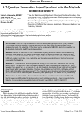 Cover page: A 2-Question Summative Score Correlates with the Maslach Burnout Inventory