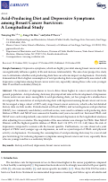 Cover page: Acid-Producing Diet and Depressive Symptoms among Breast Cancer Survivors: A Longitudinal Study