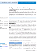 Cover page: Development and Validation of a Novel Integrated Clinical-Genomic Risk Group Classification for Localized Prostate Cancer