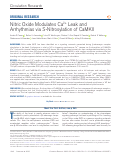 Cover page: Nitric Oxide Modulates Ca2+ Leak and Arrhythmias via S-Nitrosylation of CaMKII