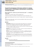 Cover page: Towards the development of laboratory methods for studying drinking games: Initial findings, methodological considerations, and future directions