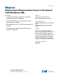 Cover page: Robust Axonal Regeneration Occurs in the Injured CAST/Ei Mouse CNS.