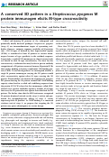 Cover page: A conserved 3D pattern in a Streptococcus pyogenes M protein immunogen elicits M-type crossreactivity