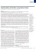 Cover page: Hypothyroidism and Mortality among Dialysis Patients