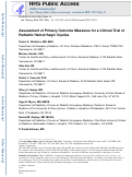 Cover page: Assessment of primary outcome measures for a clinical trial of pediatric hemorrhagic injuries