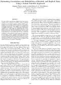 Cover page: Estimating Correlations and Reliabilities of Implicit and Explicit Tests Using a Latent Variable Approach