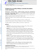 Cover page: Preference for secondary findings in prenatal and pediatric exome sequencing