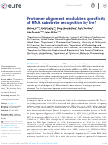 Cover page: Protomer alignment modulates specificity of RNA substrate recognition by Ire1