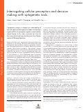 Cover page: Interrogating cellular perception and decision making with optogenetic tools