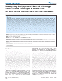 Cover page: Investigating the Epigenetic Effects of a Prototype Smoke-Derived Carcinogen in Human Cells