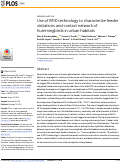 Cover page: Use of RFID technology to characterize feeder visitations and contact network of hummingbirds in urban habitats