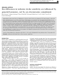 Cover page: Sex Differences in Ischemic Stroke Sensitivity Are Influenced by Gonadal Hormones, Not by Sex Chromosome Complement