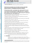 Cover page: Risk factors preceding new onset abuse among youth with bipolar disorder: A longitudinal prospective analysis.