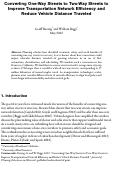 Cover page: Converting One-Way Streets to Two-Way Streets to Improve Transportation Network Efficiency and Reduce Vehicle Distance Traveled