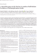 Cover page: κ Opioid Receptors in the Nucleus Accumbens Shell Mediate Escalation of Methamphetamine Intake
