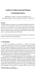 Cover page: Analysis of Supersaturated Designs via Dantzig Selector