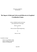 Cover page: The Impact of Informed Adversarial Behavior in Graphical Coordination Games