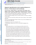 Cover page: Epigenetic aging biomarkers and occupational exposure to benzene, trichloroethylene and formaldehyde