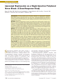 Cover page: Liposomal Bupivacaine as a Single-Injection Peripheral Nerve Block