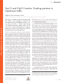 Cover page: Vps13 and Cdc31/centrin: Puzzling partners in membrane traffic