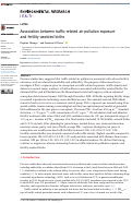 Cover page: Association between traffic-related air pollution exposure and fertility-assisted births