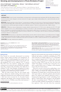 Cover page: Smoking and Unemployment: A Photo Elicitation Project