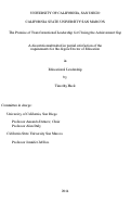 Cover page: The Promise of Transformational Leadership for Closing the Achievement Gap /