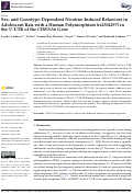 Cover page: Sex- and Genotype-Dependent Nicotine-Induced Behaviors in Adolescent Rats with a Human Polymorphism (rs2304297) in the 3′-UTR of the CHRNA6 Gene