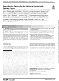 Cover page: Reproductive factors do not influence survival with ovarian cancer