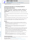 Cover page: Late-Onset Alcohol Abuse as a Presenting Symptom of Neurodegenerative Diseases