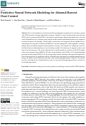 Cover page: Predictive Neural Network Modeling for Almond Harvest Dust Control.