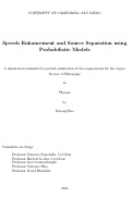 Cover page: Speech enhancement and source separation using probabilistic models