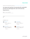 Cover page: An improved method of preparing the amyloid β-protein for fibrillogenesis and neurotoxicity experiments