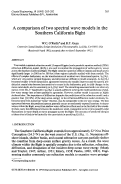 Cover page: A comparison of two spectral wave models in the Southern California Bight