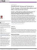 Cover page: Simplified HIV Testing and Treatment in China: Analysis of Mortality Rates Before and After a Structural Intervention