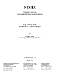 Cover page: Gap Analysis of the Southwestern California Region (94-4)