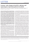 Cover page: Author Correction: Genome-wide changes in lncRNA, splicing, and regional gene expression patterns in autism