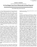 Cover page: Do Food Allergies Cause Chronic Rhinosinusitis with Nasal Polyposis?