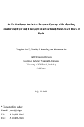 Cover page: An evaluation of the active fracture concept with modeling unsaturated flow and transport 
in a fractured meter-sized block of rock